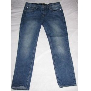 Lucky Brand Straight Leg Jeans Distressed Blue Denim Womens Size 6/28 Jean